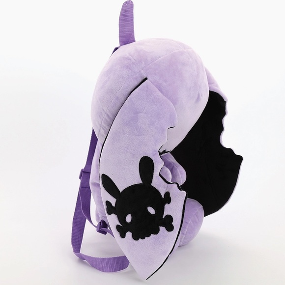 Goth Bunny Purple Black Cosplay Floppy Eared Backpack Handbag - Picture 5 of 6